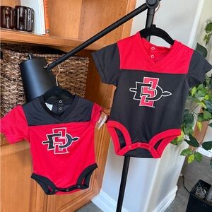 *SOLD* San Diego State University Baby One Piece Baby Clothes 2set